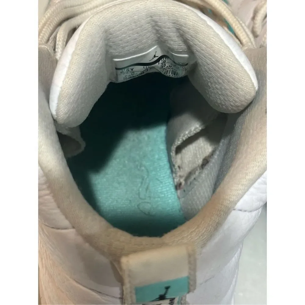 Nike Air Jordan Retro Light Aqua Sneakers Lace Up Size 6.5 510815-100